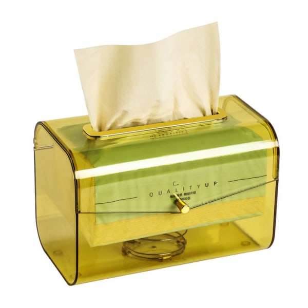 Tissue Dispenser Box Söt Case Organizer Hemdekorationer Vävnadshållare Gul