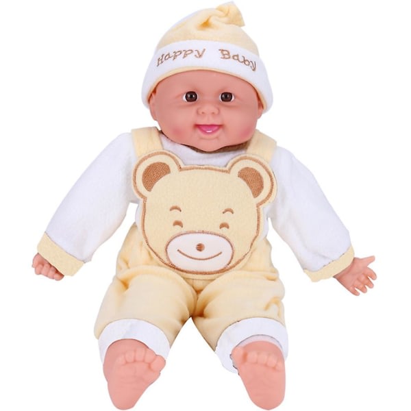 20 tums bebis realistisk nyfödd docka Bedårande bebis bebis gosig bebis (gul)