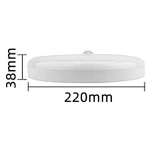 Galaxy LED-loftlampe med bevægelsessensor 12W 1500LM 6500K kold hvid IP56 vandtæt cirkulær LED-loftlampe, egnet til udendørs- og indendørstrapper