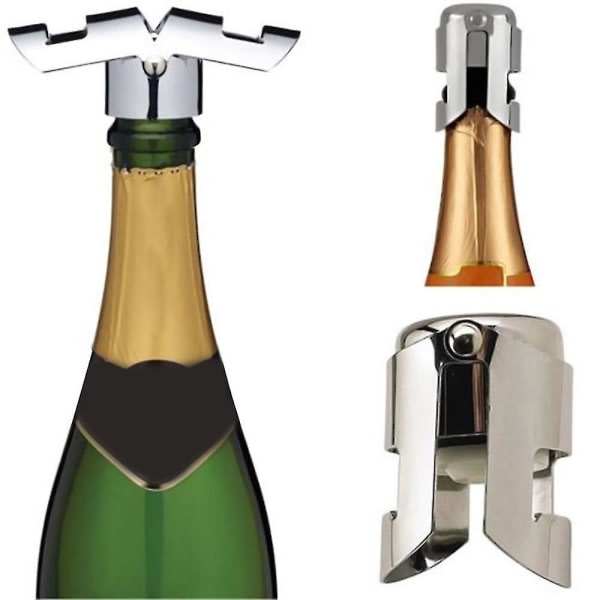 Bärbar champagnevinflaska ja rostfritt stål, Sealer Bar vinpropp