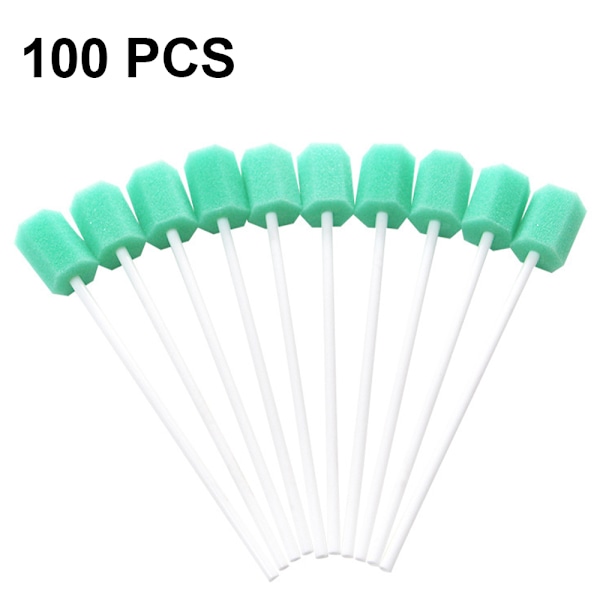 100 stk Oral Care Swabs - Tannrengjøring Mun Toothette Oral