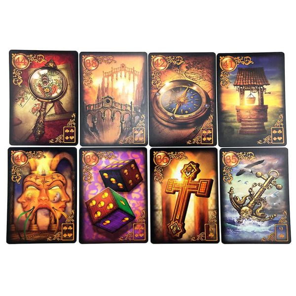 47 Card Gilded Reverie Lenormand Expanded Edition Tarot Oracle Cards Family Party Game