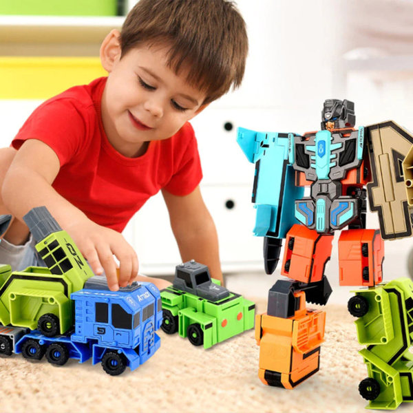 Toy Deformation Number Transform Robot DIY-monterat pussel Mecha Robot Toy For Kid nummer 0