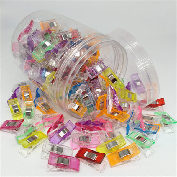 Sewing clips, 100 pcs with plastic box, advanced quilt clips f