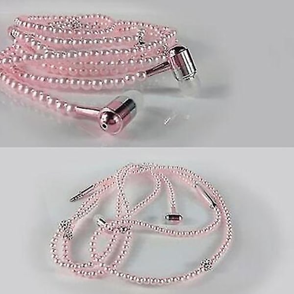 Dammode Faux Pearl Halsband Headset Line Universal Ear Wired Stereo Headset