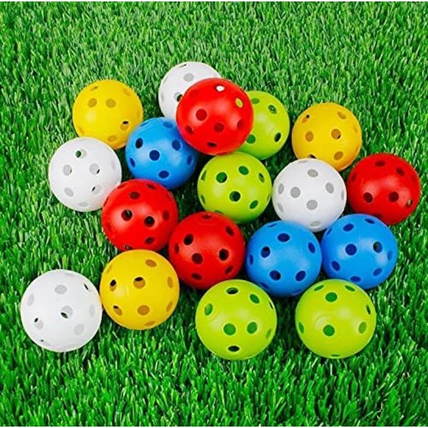 12-pack träningsbollar för golf, ihåliga träningsbollar med luftflöde, 42 mm plastgolfbollar, för svingträning, driving range, hemmabruk