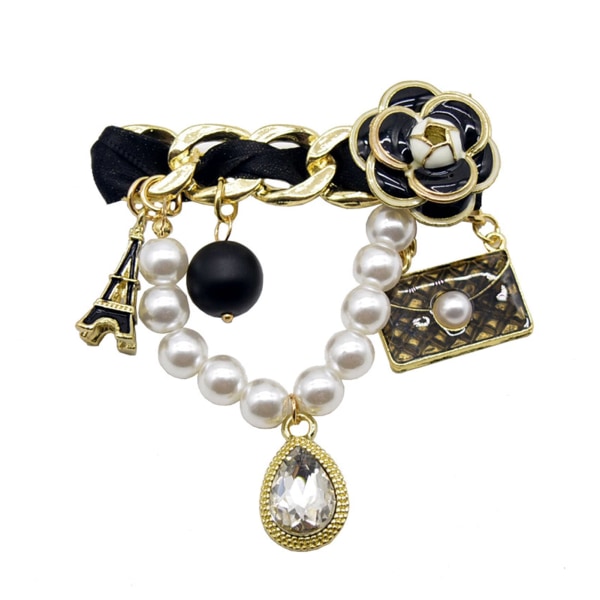 Vintage mode Eiffeltårnet perlebrochebrocher til kvinder Bryllups-/banket smykker til mors dags gave