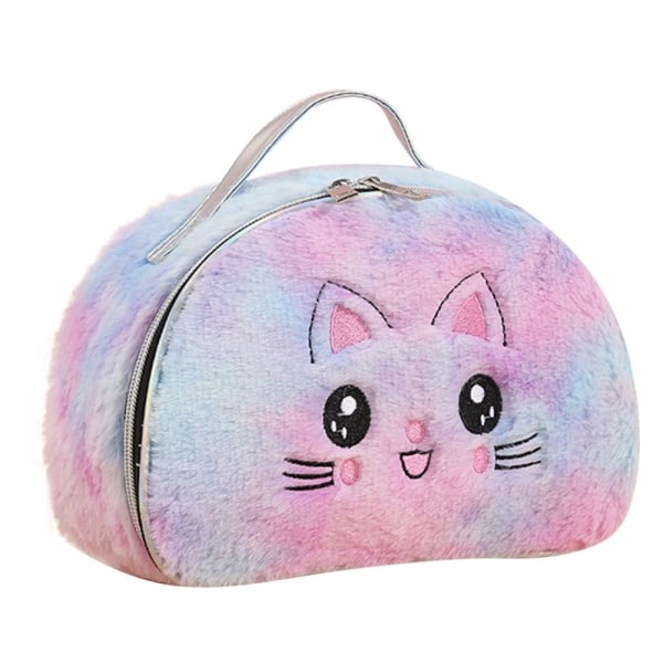 Cartoon Cat kosmetisk väska Plysch sminkväska 3