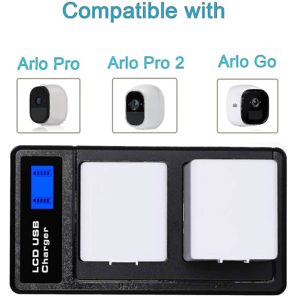 Dual Battery Chargers For Arlo Pro Battery Arlo Pro 2 Battery Arlo Go Battery,lcd Battery Charger Adapter