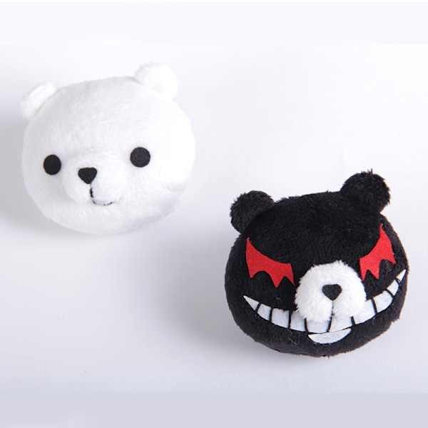 Anime Danganronpa Enoshima Junko Cosplay-peruukki Pinkki Pitkä Aaltoileva Hevosenhäntäpidikkeellä Valkoinen Musta Karhun Hiusneula Tyttölahja Peruukki Vain Wig Only One Size