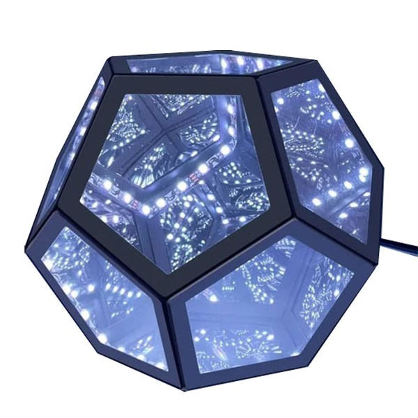 Ny uppgraderad Infinity Dodecahedron Gaming Light, Cool Rgbw LED bordslampa för sovrumsspelrumsinredning - Jnnjv