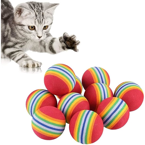 20 Katt Lekesaker Baller Leketøy Skum Baller Leketøy Fargerike Tygge Baller Katt Skum B