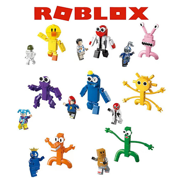 Roblox Rainbow Friends Byggeklosser Figur Monter Modell Murstein Leke Gave til Barn