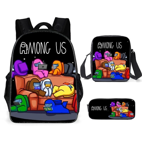 Among Us Ryggsekk+Skulderveske+Etui 2