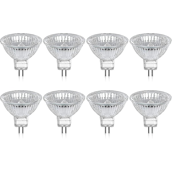 8 kpl halogeenivalaisimia Gu5.3 Mr16 35w 12v himmennettävä - lämmin valkoinen 2800k, 400 lumen, peite