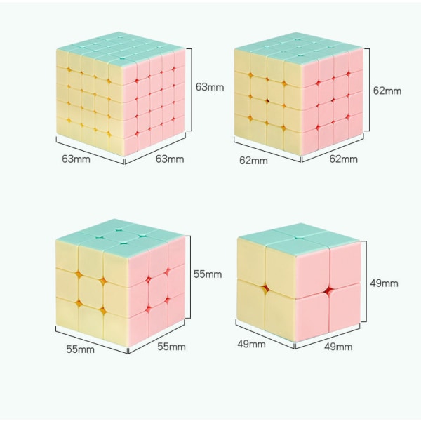 Rubiks kub Macaron färgad pyramid pedagogisk leksak