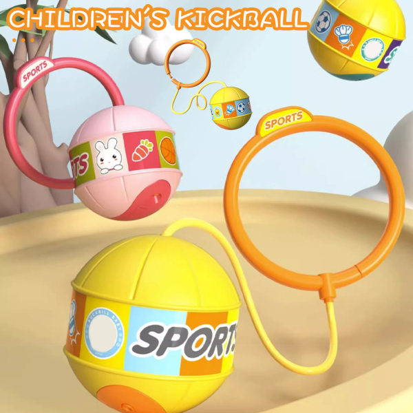Glødende studsboll for barn innenhus utendørs fleksibel sensorisk trening leksaksboll gul