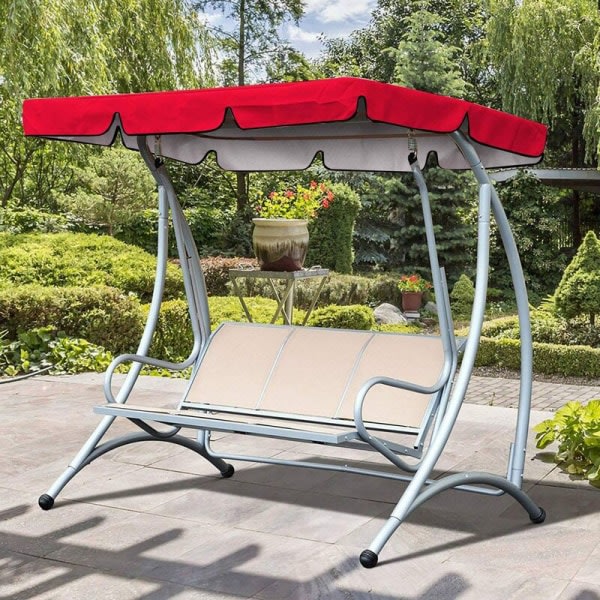 Swing Canopy, Soltæt Anti-UV-beskyttelse Gynge Canopy til udendørsplads, Beige
