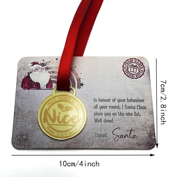 Julafton Finlista Medalj Gratulationskort Skrivet Vikbara färgglada papperskort för julfest A