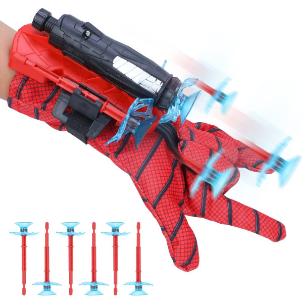 Spider Web Shooters för barn - Spider Launcher Handskar Handledsleksaker för 5+ år gamla Pojkar Flickor Barn Plast Cosplay Handske Roliga Barn Lärorikt