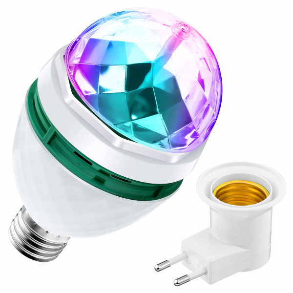 Näytön hehkulamppu Pyörivä LED-vilkkuvalolamppu Disco L