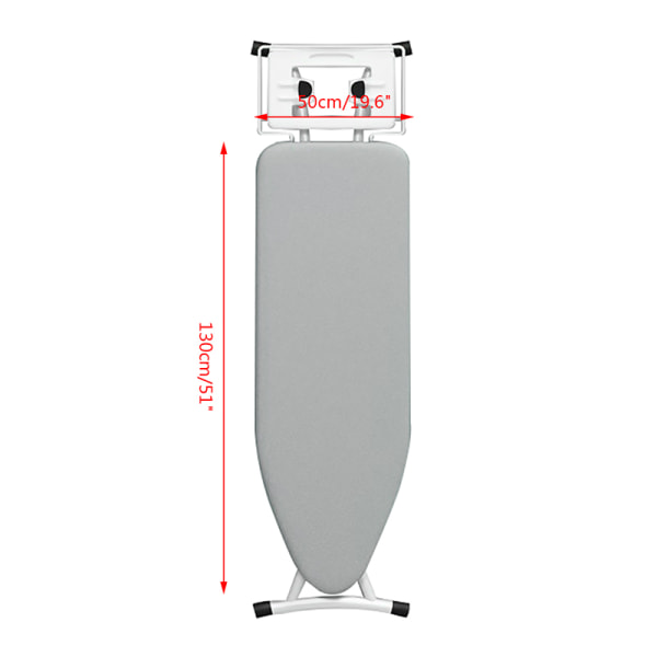 Polyester Strykbrädeöverdrag Högtemperaturbeständig Dubbellager Strykbrädeöverdrag Grå Gray 130*50cm