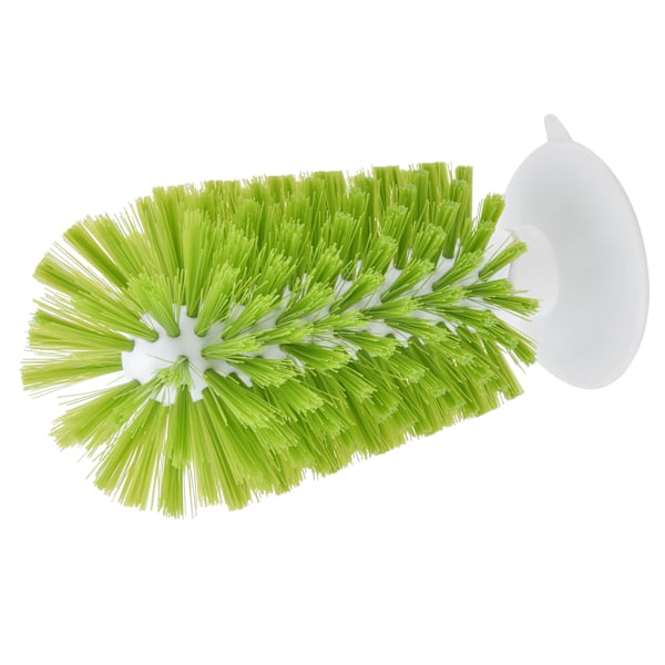 Glasbørste ABS Nylon Vertikal Design Giftfri Sugkopp Rengjøringsbørste for Glasbeger Vannflaske (Grønn)
