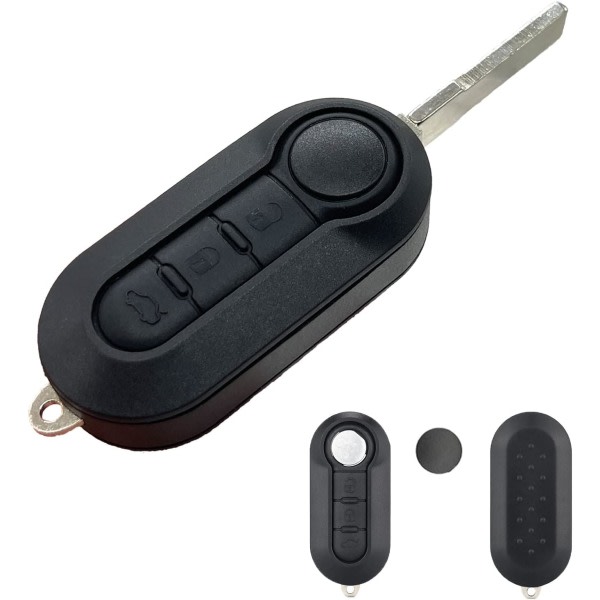 Bilnyckel med 3 knappar 433 MHz fjärrnyckel för Fiat 500 L MPV Ducato för Cit-ro-en Jum-per för Peu-ge-ot Box-er - Marelli BSI Modell 3 + Marelli BSI