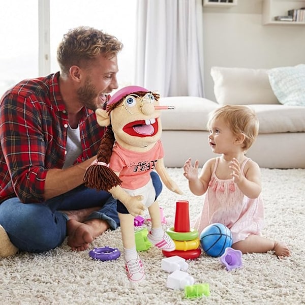 Jeffy Puppet Plyschleksak - Jeffy Feebee Plyschdocka - Rolig
