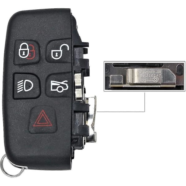 Knappar Fjärrnyckelbricka för Land Rover Range R0ver Sport Lr4 Evoque sida med ord