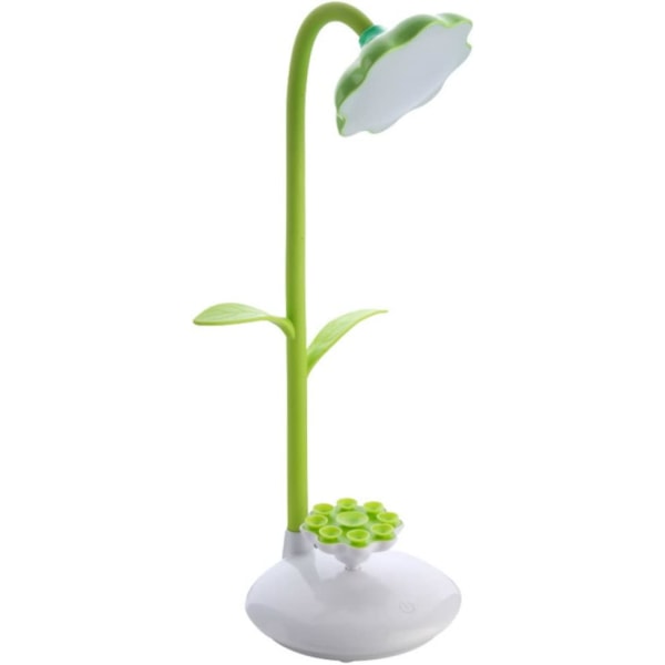 Grön LED-bordslampa för barn, sänglampa med Flexibel