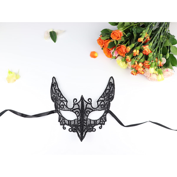 Dam Masquerade Mask Black Cat Lace Mask 3st