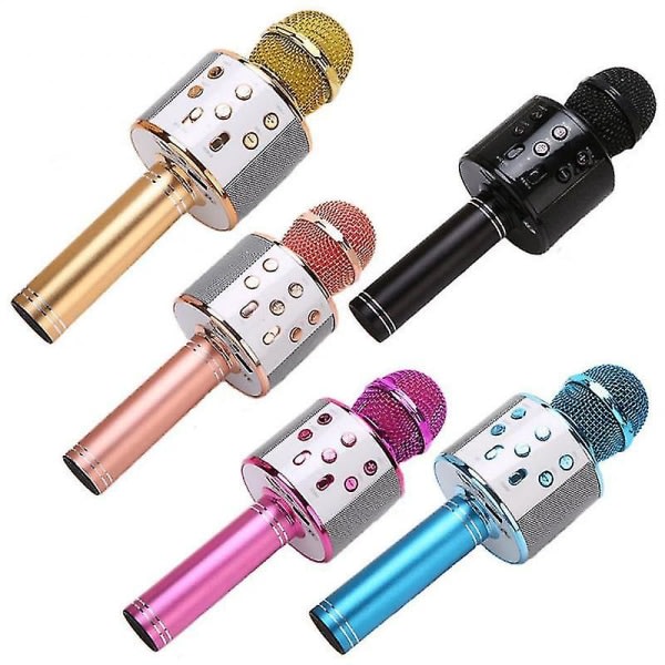Bluetooth-kompatibel trådløs mikrofon Hjem Karaoke Mikrofoner Højttaler Håndholdt musikafspiller Sangoptager Ktv 2