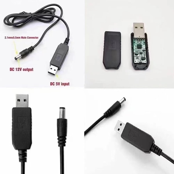 USB til strøm 5V til 12V Boost Converter 8 Adaptere USB A8