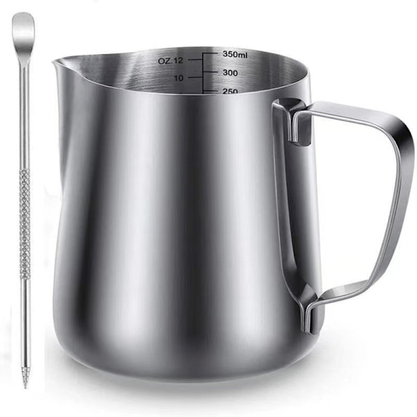Mælkeskumkande 350ml (12oz) Dampkande Rustfrit Stål mælk/kaffe/cappuccino/Latte Art Barista dampkande