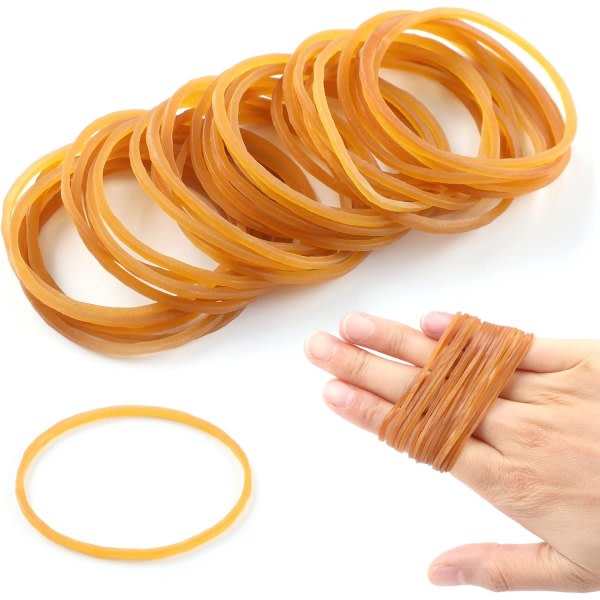 200 st naturgummi elastiska nauha Starka band för hårkammar, pennor, katapulter, sedlar, bankpapper, kontorsmaterial (38 mm)