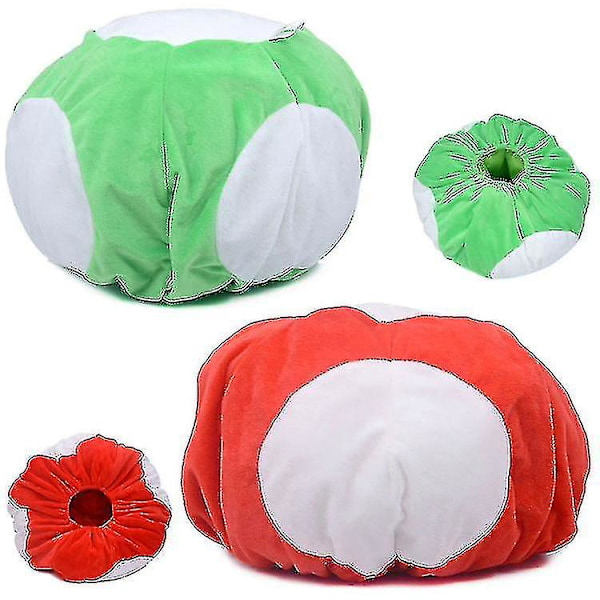 19*30cm Paddsvamp Grön och Röd Het Tecknad Cosplay Hatt Söt Mjuk Fylld Bomullshatt för Vänner Present Red