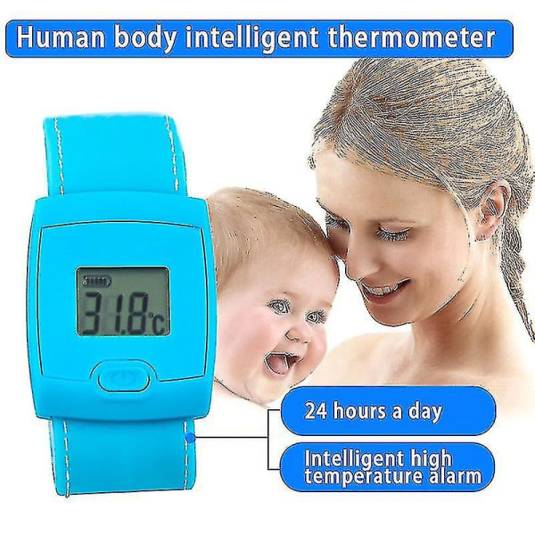 Digitaalinen vauvan älykäs Bluetooth-lämpömittari Smart Fevers -lämpötilarannerengas Lcd