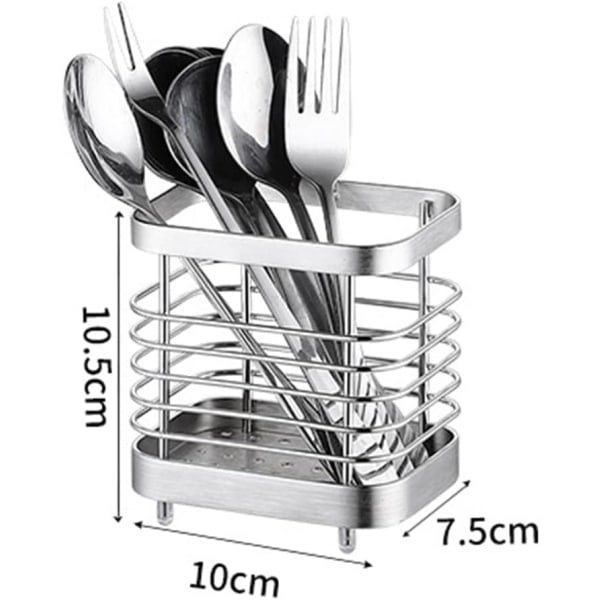 Svamphållare för diskbänk, Silver， Köksorgan i rostfritt stål