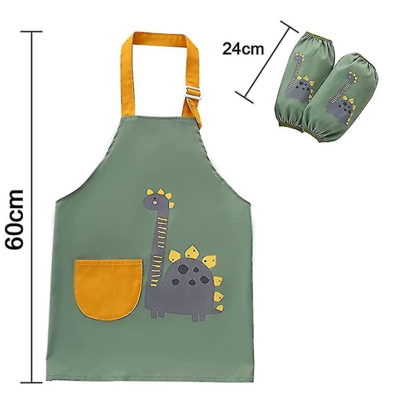 Kids Apron - Waterproof Aprons With Adjustable Strap And Pocket Kitchen Bib Aprons For Children