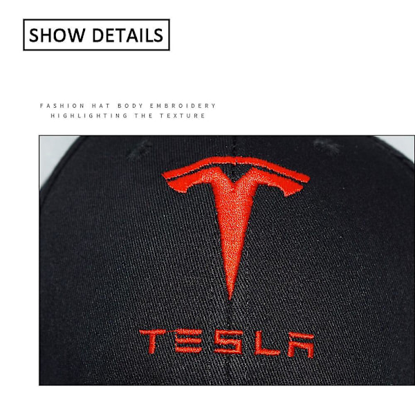 Biltilbehør til Tesla Model 3 S Y X Logo Baseballkasket