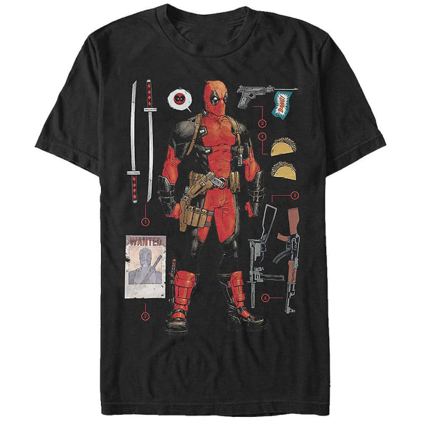 Numrerade föremål Deadpool T-shirt ESTONE XXXL