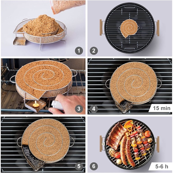 Kallröksgenerator för rökare som röker kött och fisk med borste