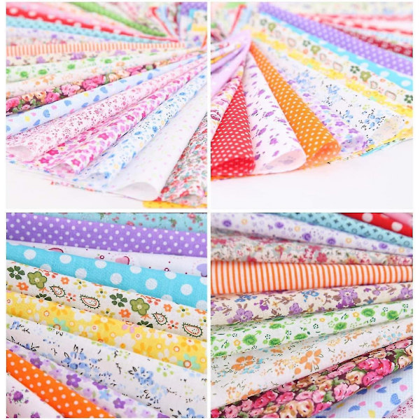 50 stycken 25cm x 25cm Fa Pack Patchwork DIY Sömnad Quiltning Fa Blandade