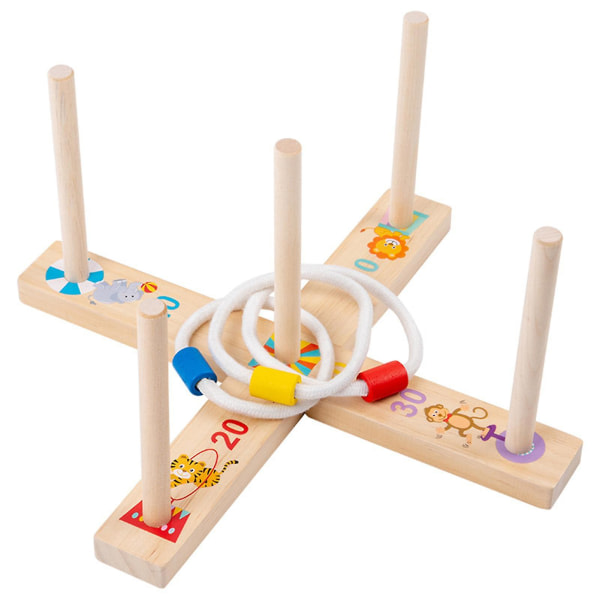 Träringspel Kastspel Kasta leksak Praktiskt lärande Pusselleksak Aktivitetsleksaker for roliga utendørsspel Sensoriske leksaker