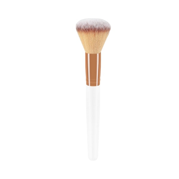 3 stk Kosmetisk børste Let at rengøre Genanvendelig blød miljøvenlig praktisk makeupværktøj Hvidt rør Rundt hoved Løs pulverbørste til hverdag