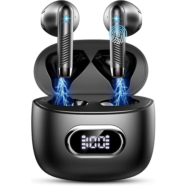 Bluetooth 5.3 in-ear hovedtelefoner Trådløs Bluetooth med LED