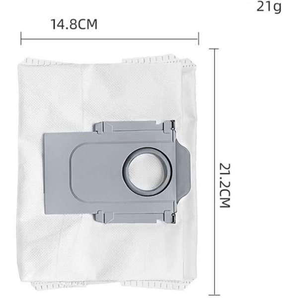 1 huvudborste+1 cover+2 sidoborstar(svarta)+2 filter+2 dammpåsar, för ROBOROCK Q5 sopmaskin