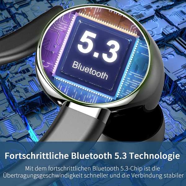 Bluetooth-hodetelefoner Sport Bluetooth 5.3 In-Ear-hodetelefoner trådløse
