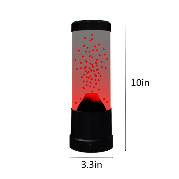 Volcano Lava-lamppu för vuxna, USB-ohjattu akkukäyttöinen Volcano Mini Lava-lamppu navetta, Nattljus för navetta, stämningsbelysning, Novelty Lighting Black